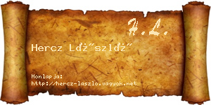 Hercz László névjegykártya